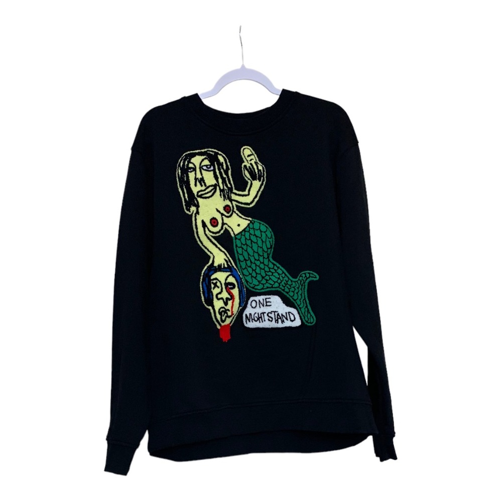 Haculla One Night Stand Sweatshirt Men Size 2XL Chenille Embroider Vintage